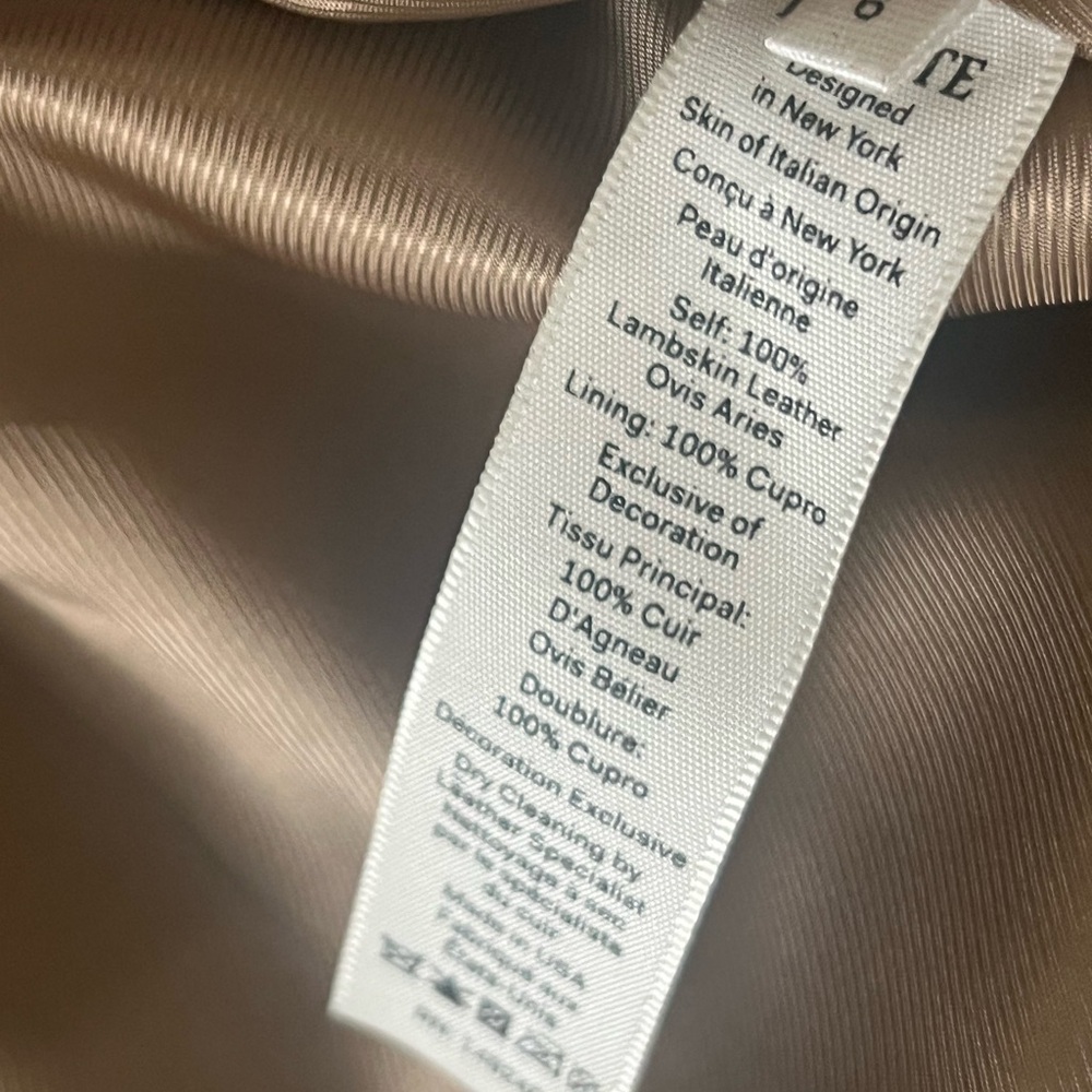 KHAITE Taupe Luna Leather Skirt - Picture 5 of 6